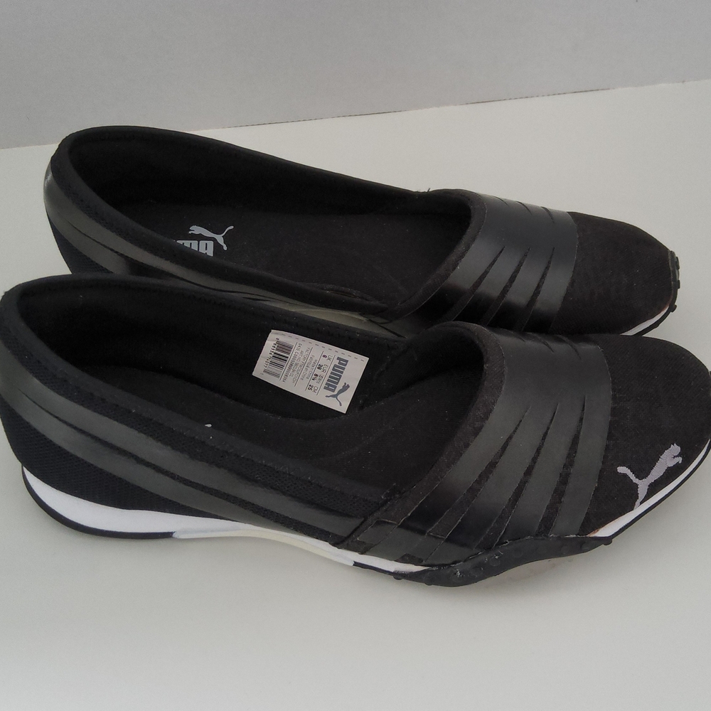 Puma Asha ALT 2 Black Slip On Sporty Shoes. Size 8.5 NWOT